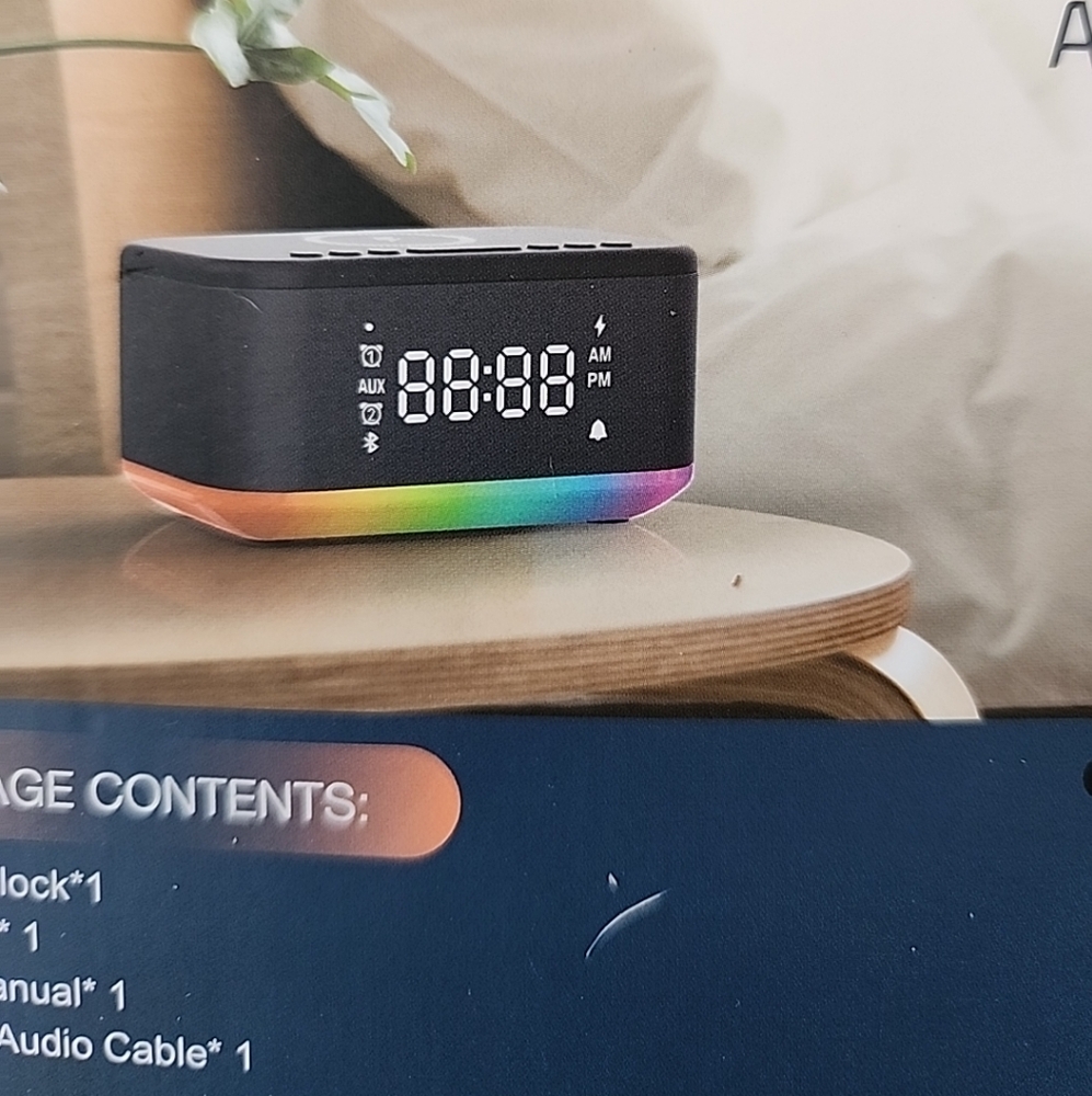 RGB Digital Alarm Clock Charger